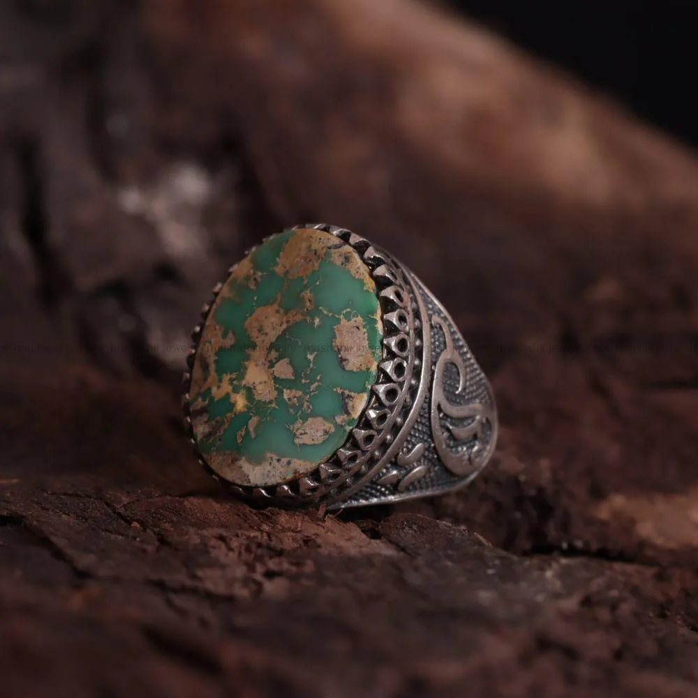 انگشتر فیروزه شجری مردانه کد 2885