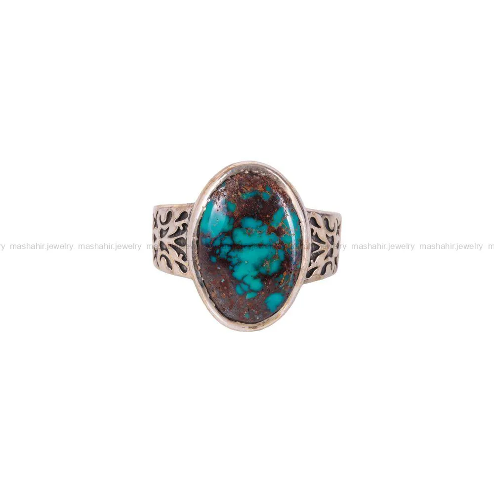 انگشتر فیروزه شجری مردانه کد 2957