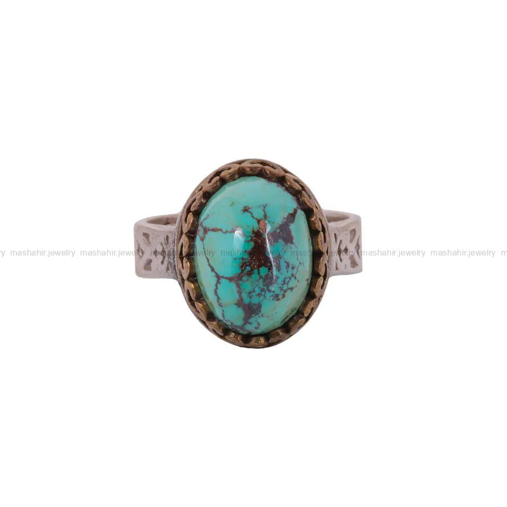 انگشتر فیروزه شجری مردانه کد 2966