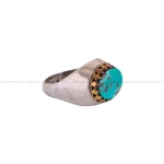 انگشتر فیروزه شجری مردانه کد 2909