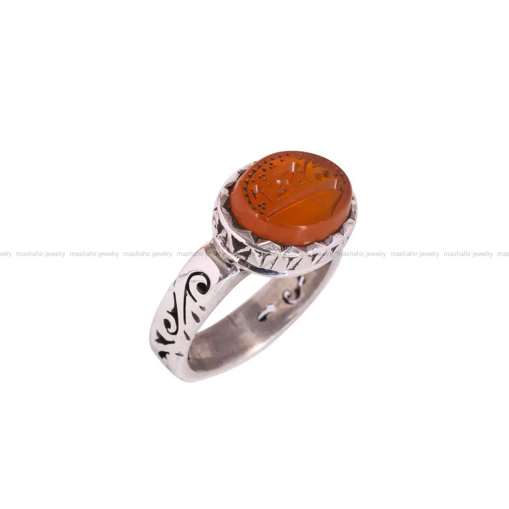 انگشتر عقیق مردانه کد 4641