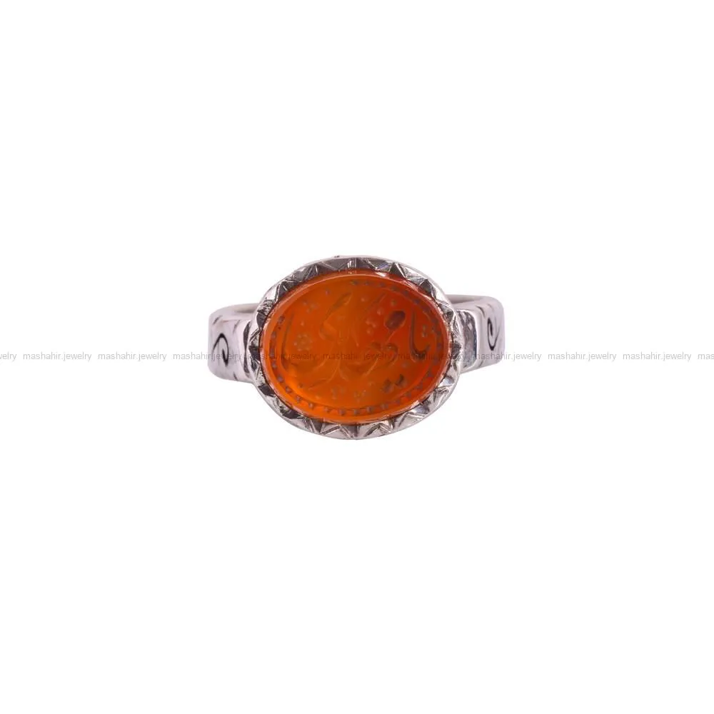 انگشتر عقیق مردانه کد 4643