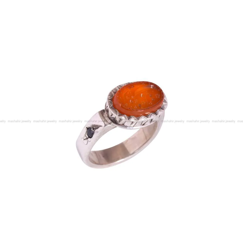 انگشتر عقیق مردانه کد 4647