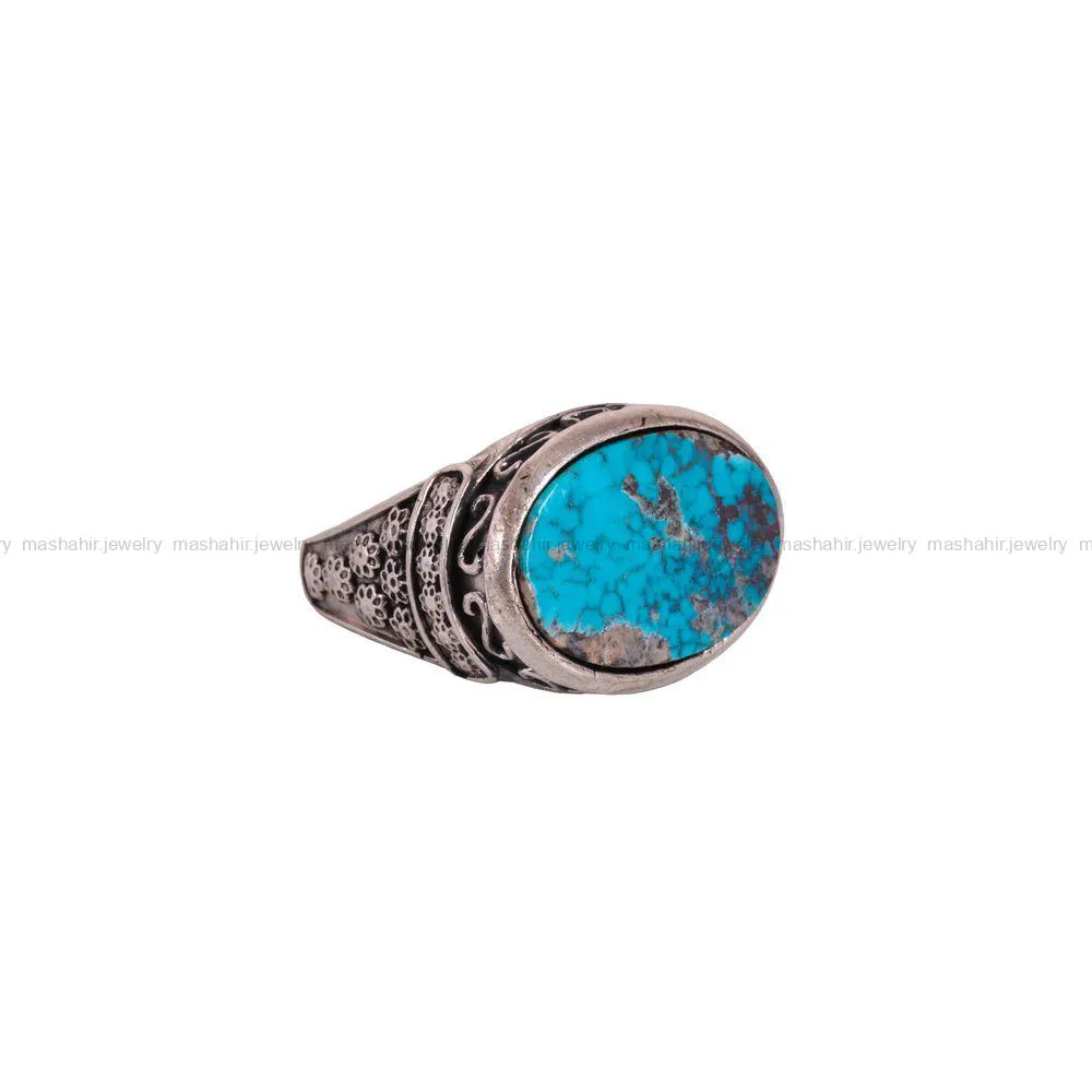 انگشتر فیروزه شجری مردانه کد 2933
