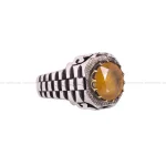 انگشتر یاقوت زرد مردانه کد 4655