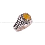 انگشتر یاقوت زرد مردانه کد 4655