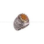 انگشتر یاقوت زرد مردانه کد 4657