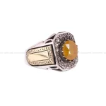 انگشتر یاقوت زرد مردانه کد 4660