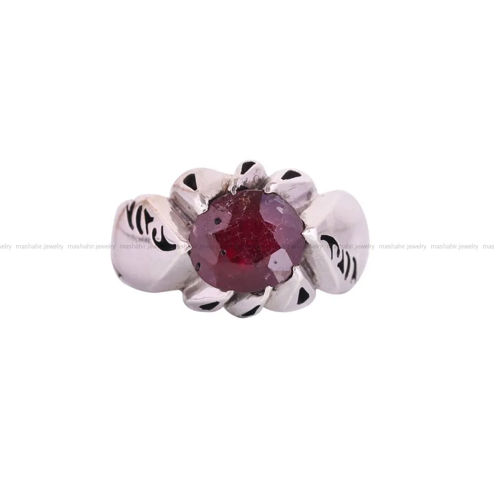 انگشتر یاقوت سرخ مردانه کد 4665