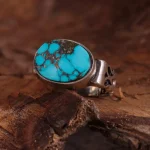 انگشتر فیروزه شجری مردانه کد 2904