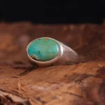 انگشتر فیروزه شجری مردانه کد 2907