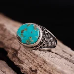 انگشتر فیروزه شجری مردانه کد 2928