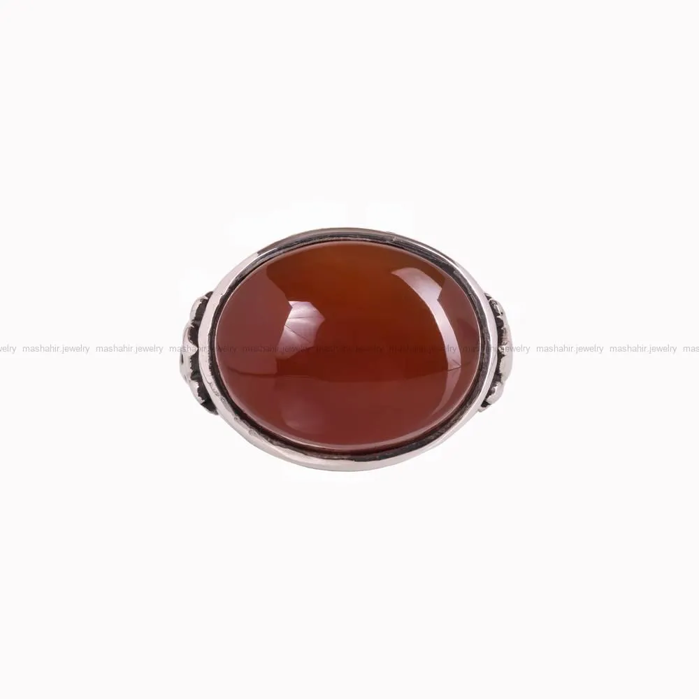 انگشتر عقیق مردانه کد 4580