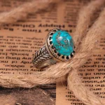 انگشتر فیروزه شجری مردانه کد 2951