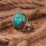 انگشتر فیروزه شجری مردانه کد 2955