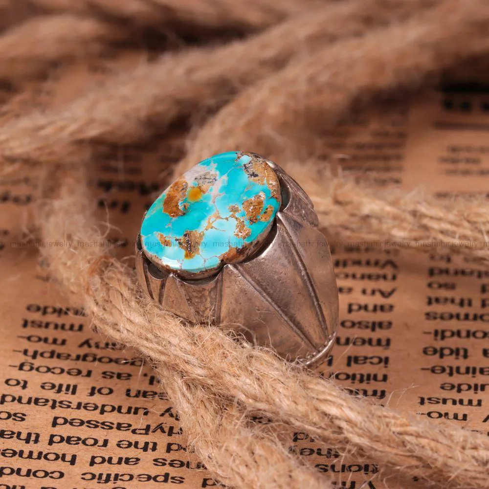 انگشتر فیروزه شجری مردانه کد 2956