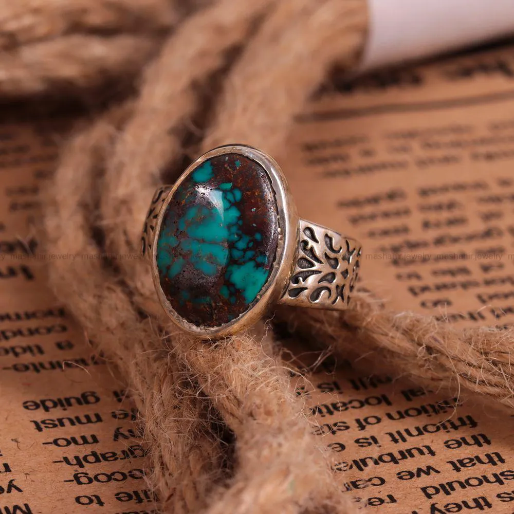 انگشتر فیروزه شجری مردانه کد 2957