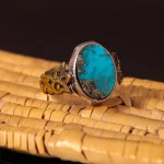انگشتر فیروزه شجری مردانه کد 2969