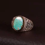 انگشتر فیروزه شجری مردانه کد 2975