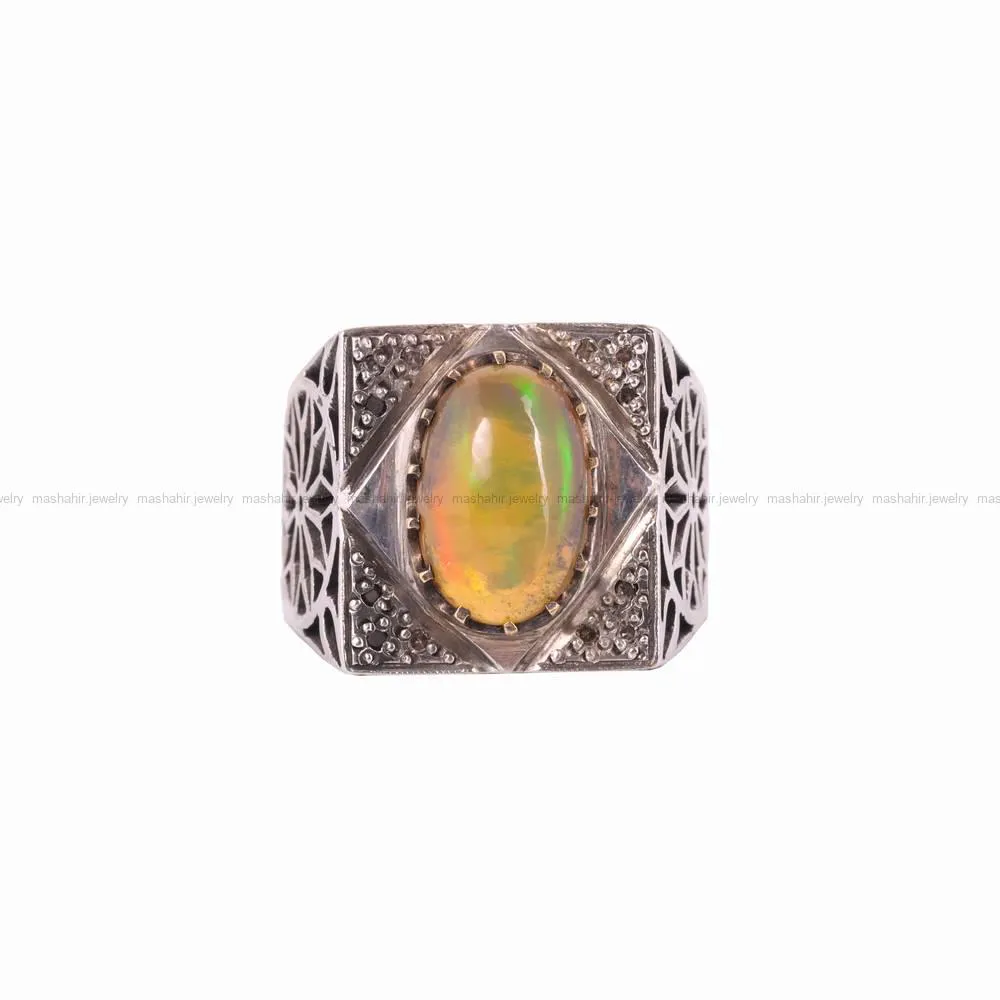 انگشتر اوپال مردانه کد 4603
