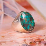 انگشتر فیروزه شجری مردانه کد 2980