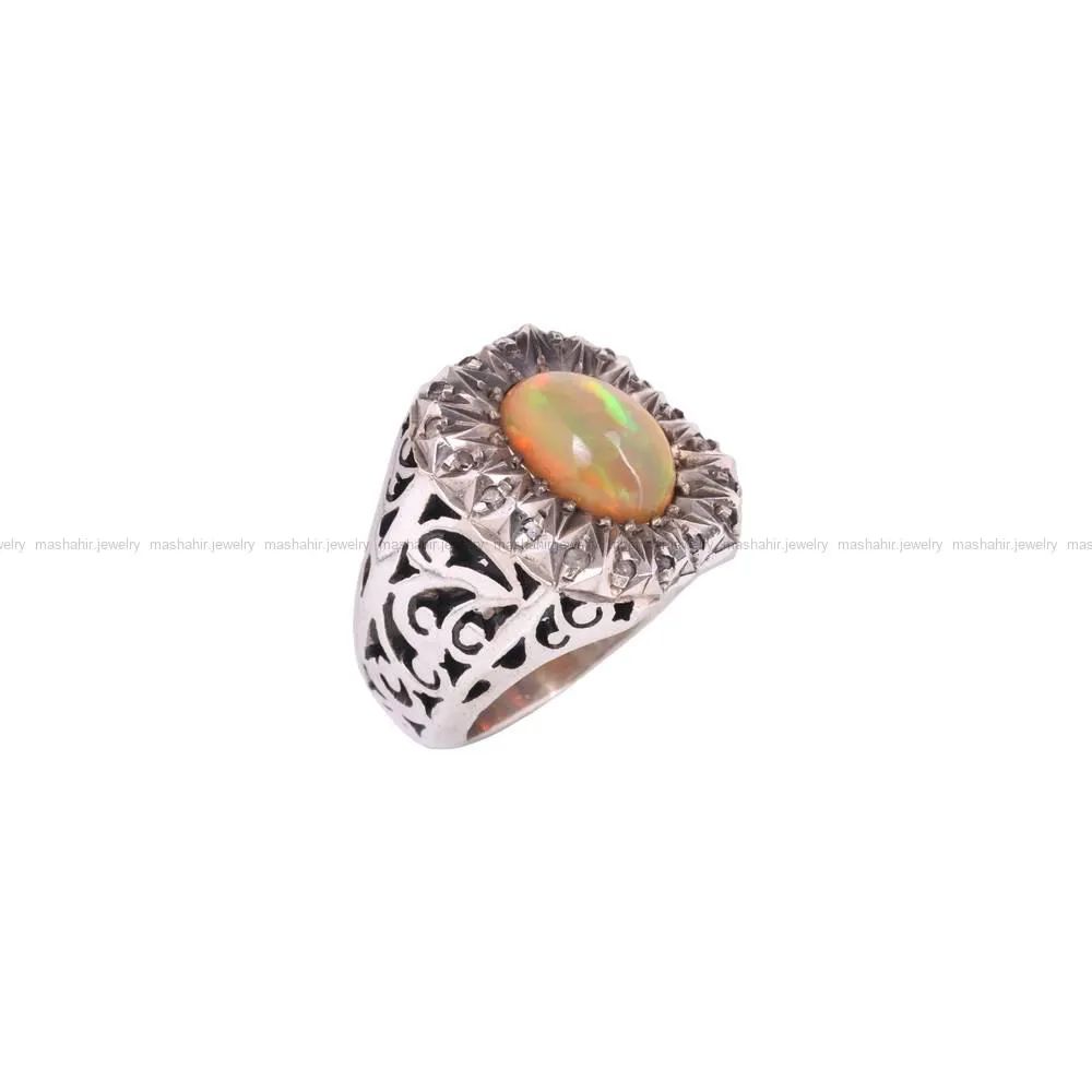 انگشتر اوپال مردانه کد 4605