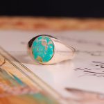 انگشتر فیروزه شجری مردانه کد 2992