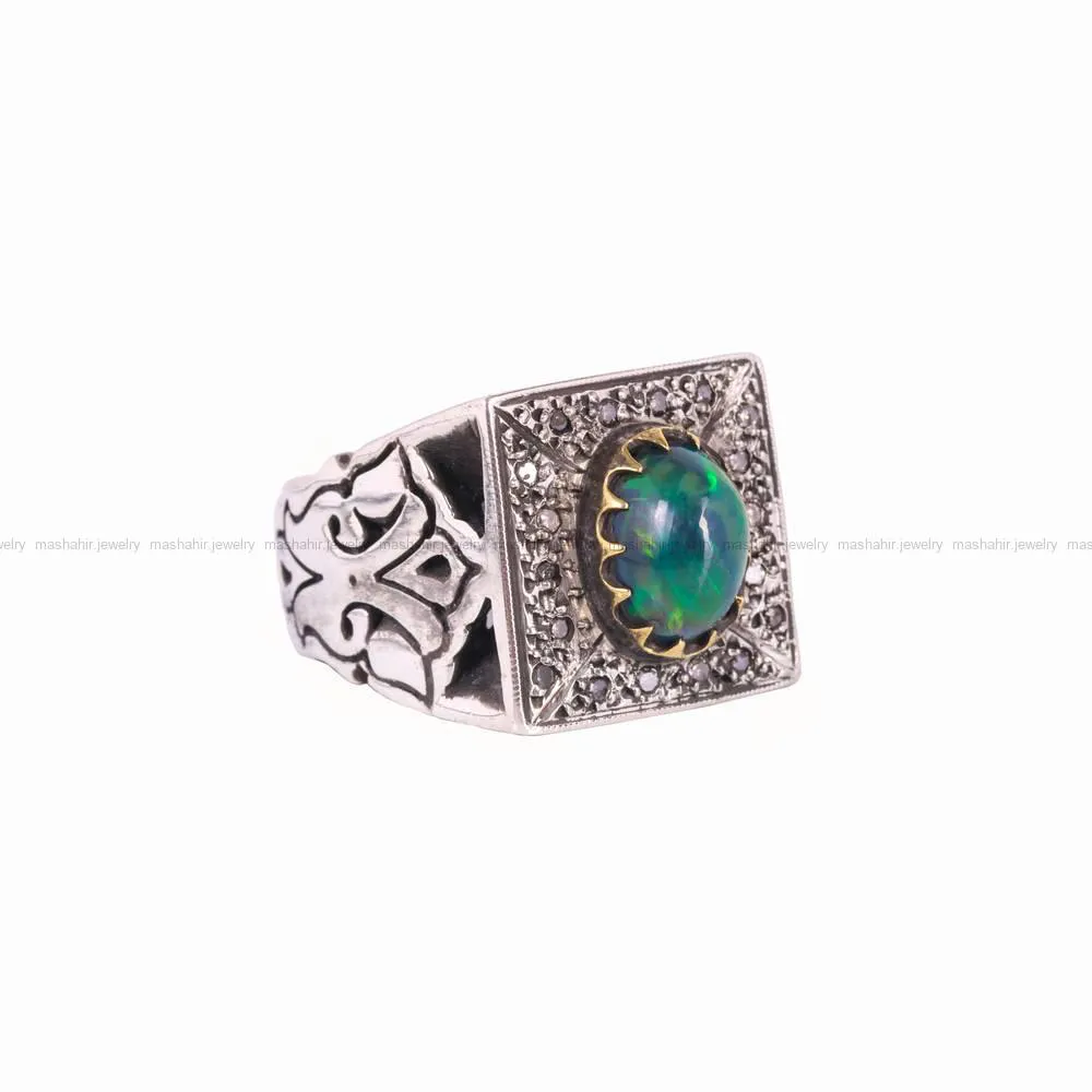 انگشتر اوپال مردانه کد 4614