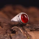 انگشتر عقیق مردانه کد 4584