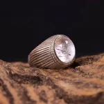 انگشتر دُر نجف مردانه کد 4594