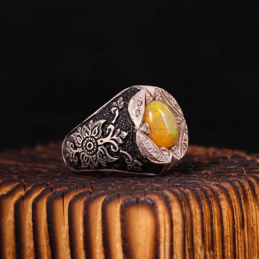 انگشتر اوپال مردانه کد 4611