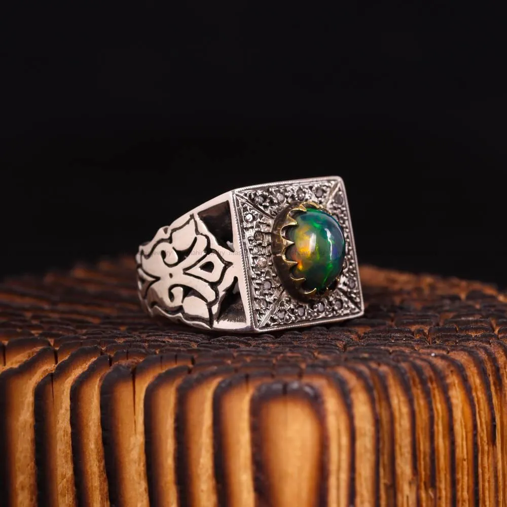انگشتر اوپال مردانه کد 4614