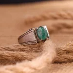 انگشتر زمرد مردانه کد 4623