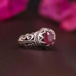 انگشتر یاقوت سرخ مردانه کد 4668