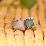 انگشتر زمرد مردانه کد 4735