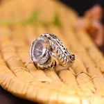 انگشتر طرح موزانایت مردانه کد 4742