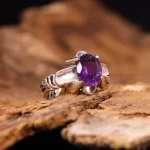 انگشتر آمیتیست مردانه کد 4748