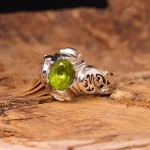 انگشتر زبرجد مردانه کد 4756