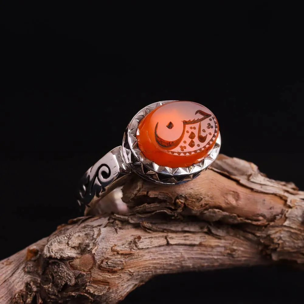 انگشتر عقیق مردانه کد 4766