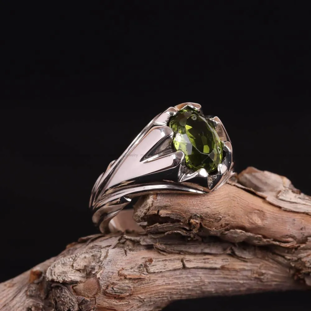 انگشتر زبرجد مردانه کد 4772