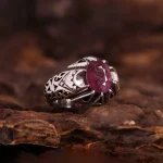 انگشتر یاقوت سرخ مردانه کد 4778