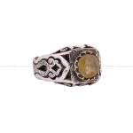 انگشتر یاقوت زرد مردانه کد 4740