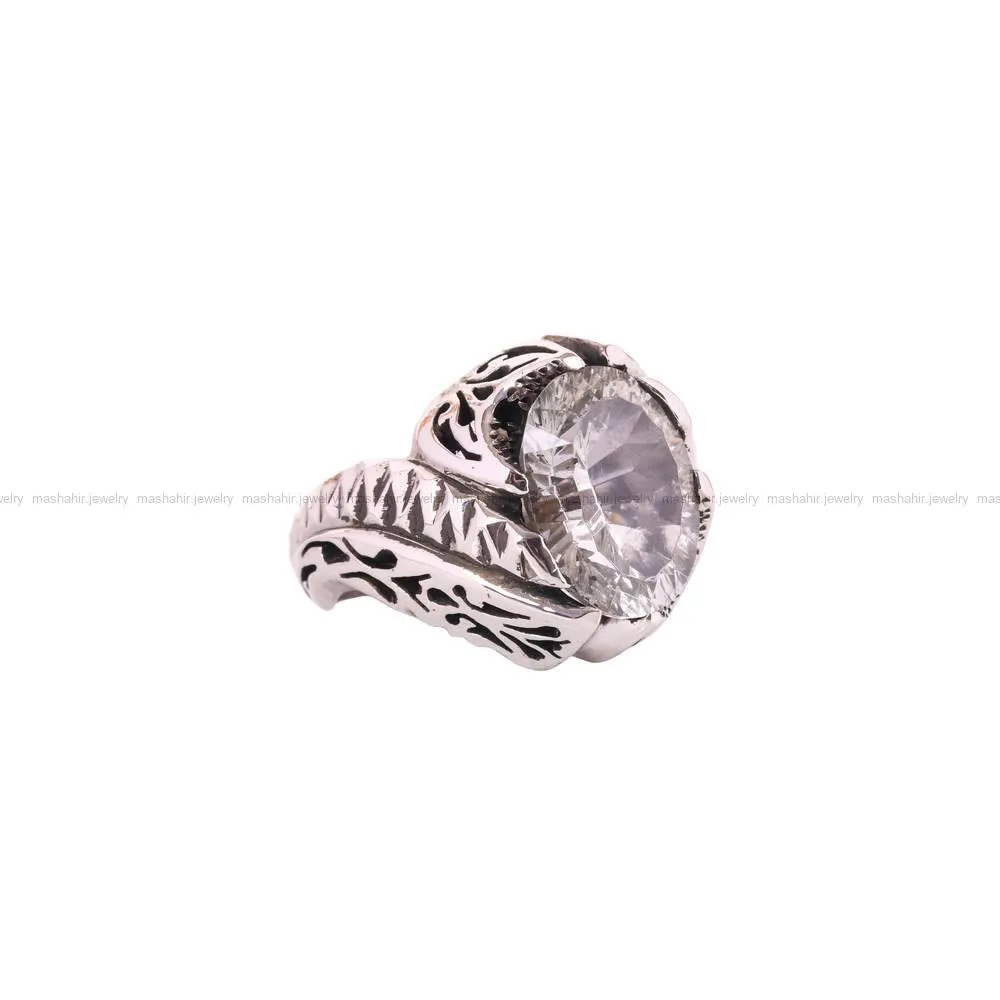 انگشتر طرح موزانایت مردانه کد 4742