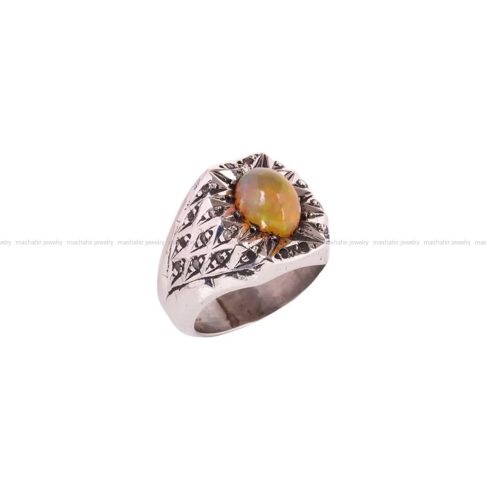 انگشتر اوپال مردانه کد 4746