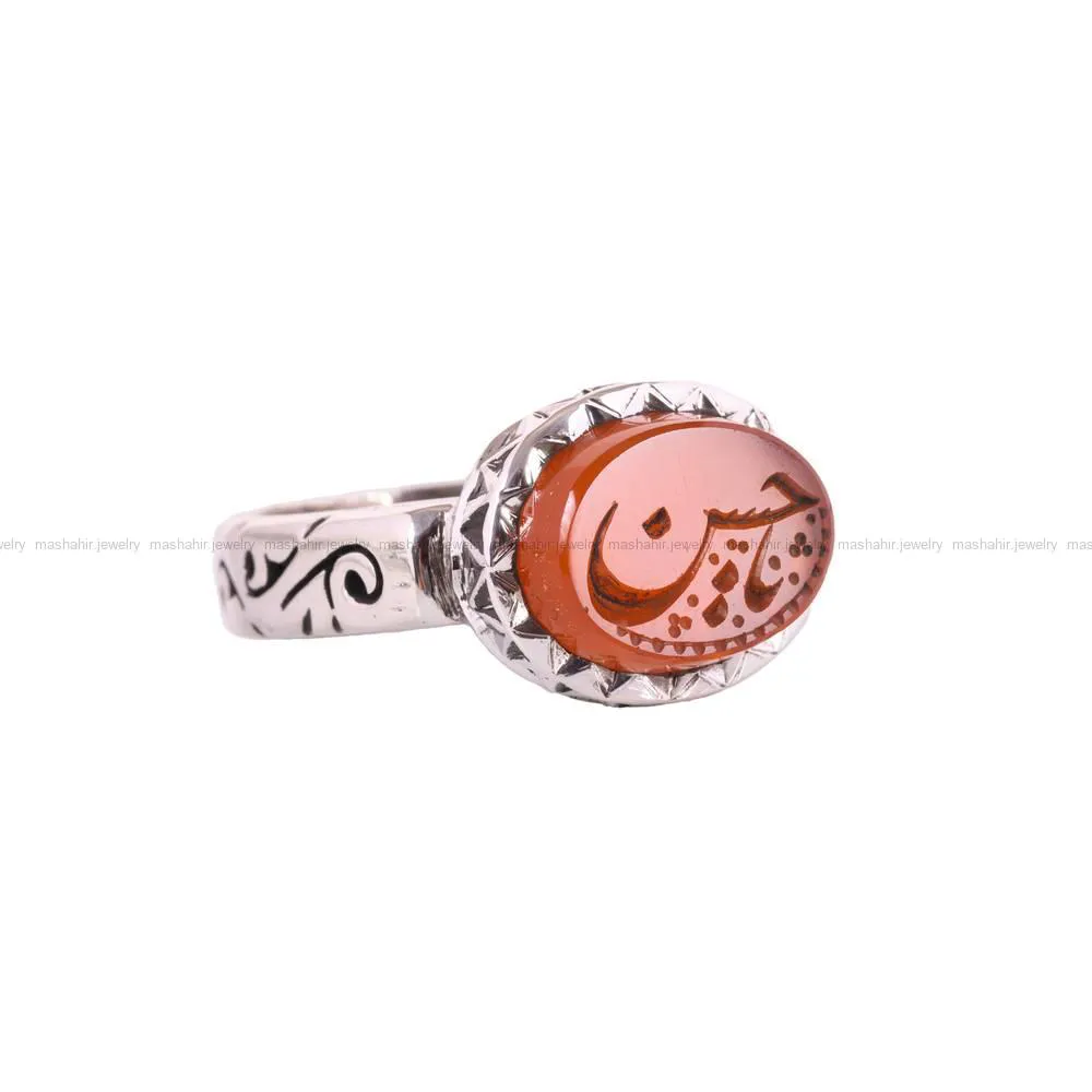 انگشتر عقیق مردانه کد 4766