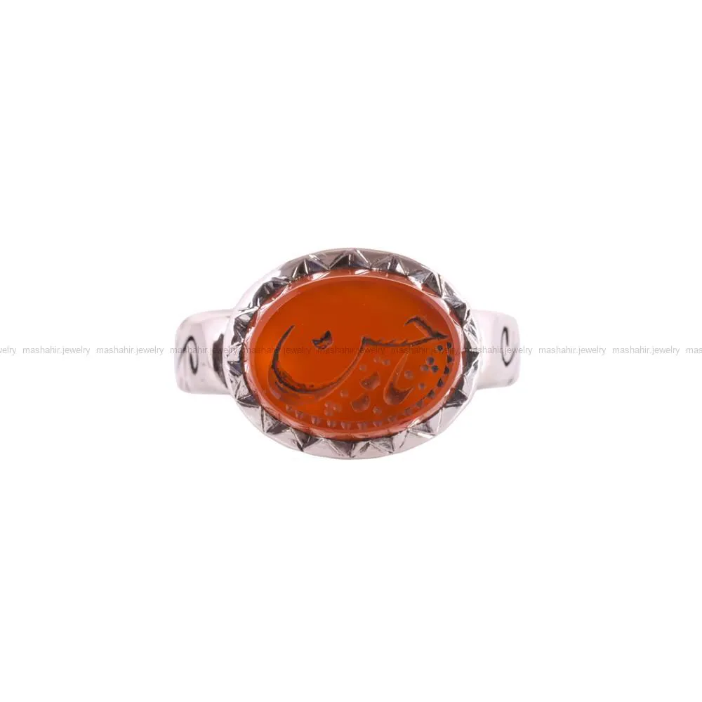 انگشتر عقیق مردانه کد 4766