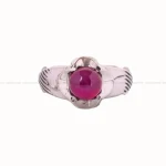 انگشتر ياقوت استار قرمز مردانه کد 4775