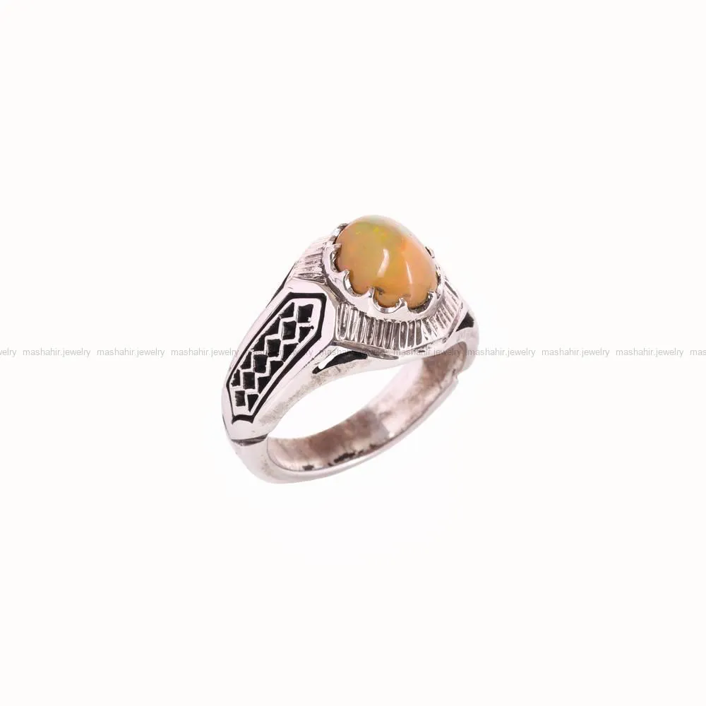 انگشتر اوپال مردانه کد 4780