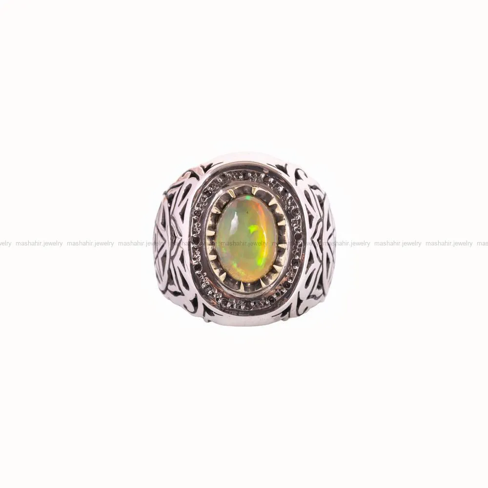 انگشتر اوپال مردانه کد 4781