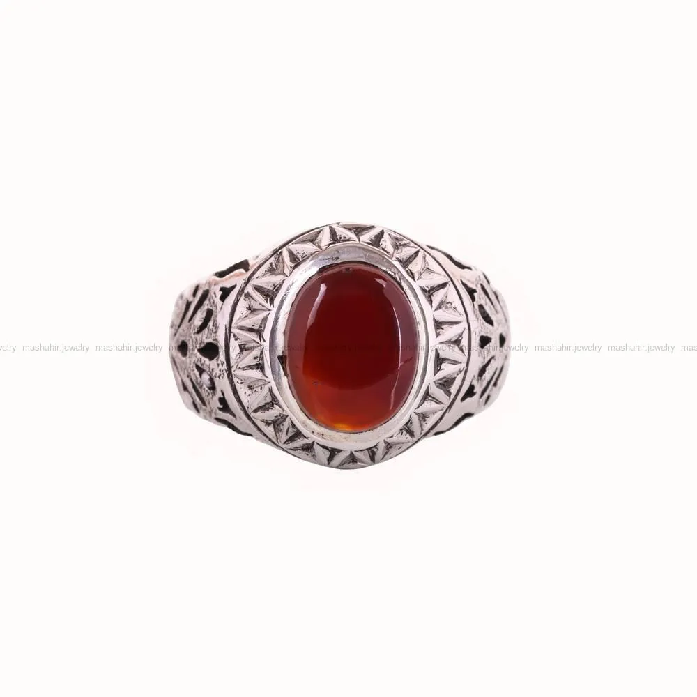 انگشتر عقیق مردانه کد 4789